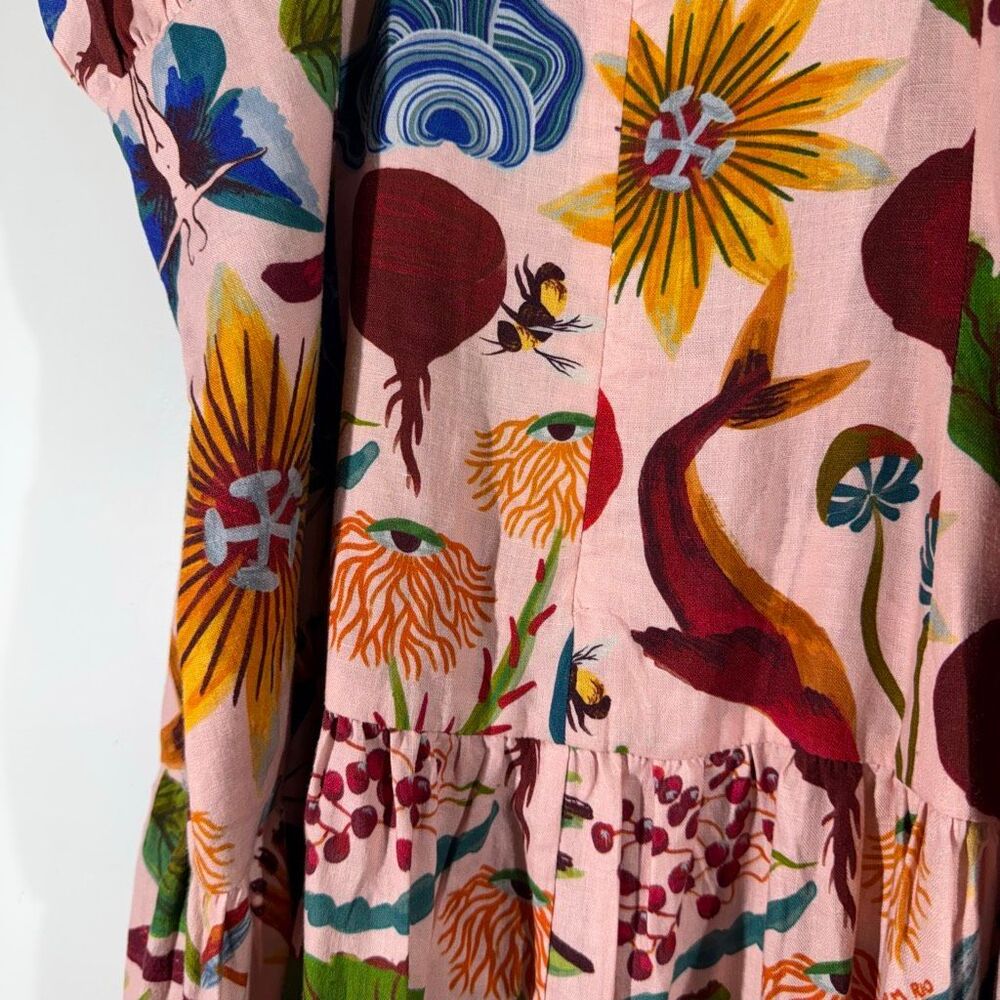 Farm Rio Farm Print Linen Blend Maxi Dress XL - Picture 6 of 9